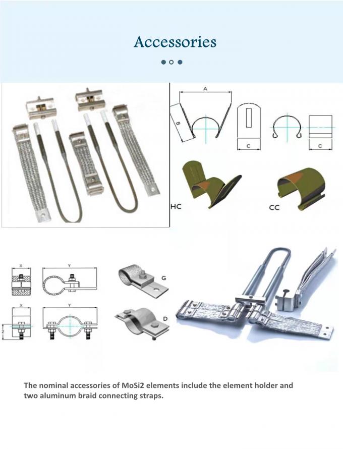 1800c U Type Mosi2 Molybdenum Disilicide Heating Element cho lò điện 2