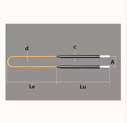 Dia 4/9,6/12, 9/18 1800°C 1850°C 1900°C MoSi2 Các yếu tố sưởi ấm cho gốm lò