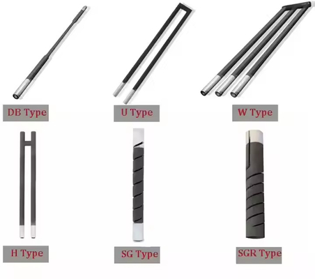 1400c U W Rod Shape Type Silicon Carbide Rod Heating Element cho lò hoặc lò