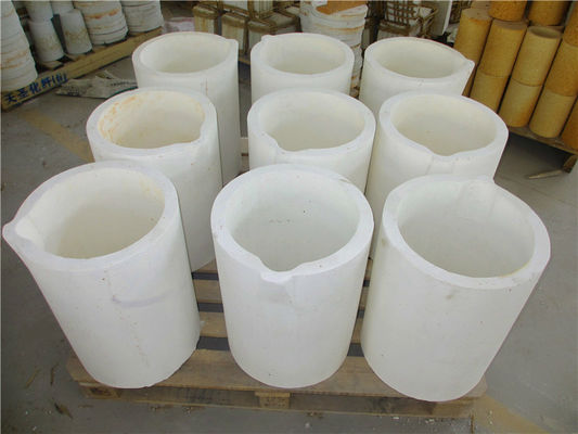 Chén nung bằng gốm chịu lửa màu trắng Graphite nóng chảy Crucible để sấy nung