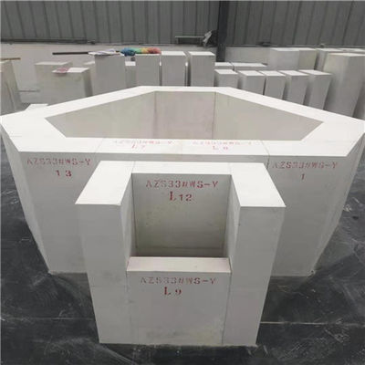 3.1g / Cm3 Alumina Zirconia Silica AZS Gạch cho lò nung thủy tinh